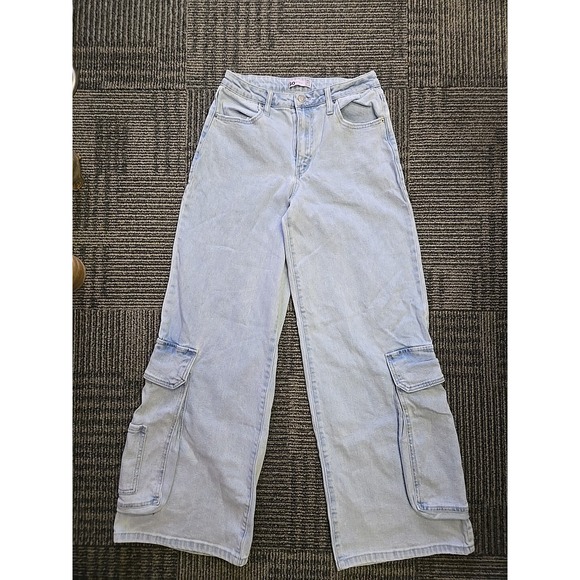 SO High Rise Wide Leg Cargo Jeans Light Wash Denim Pants Size Juniors
Y2K - Picture 1 of 8